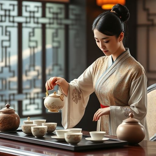 广州高端茶女泡茶场景