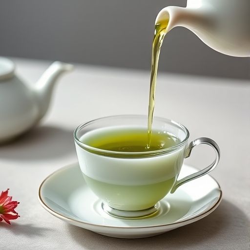高端嫩茶倒茶场景