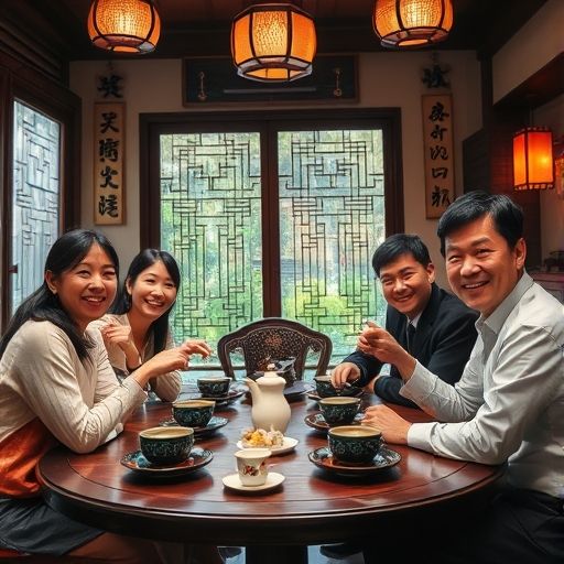 广州茶肆社交场景