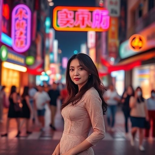 佛山夜幕下的城市一角