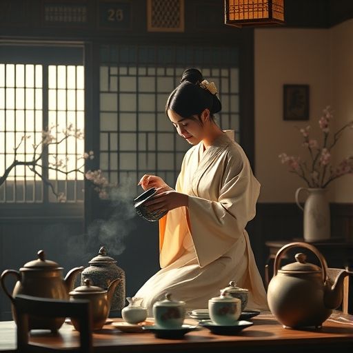 广州高端茶女泡茶场景