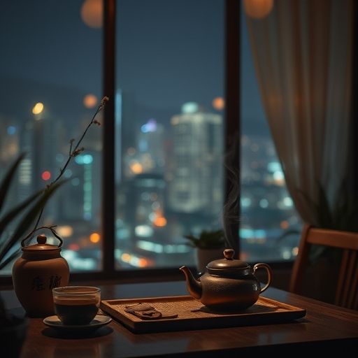 深圳南山品茶工作室夜景