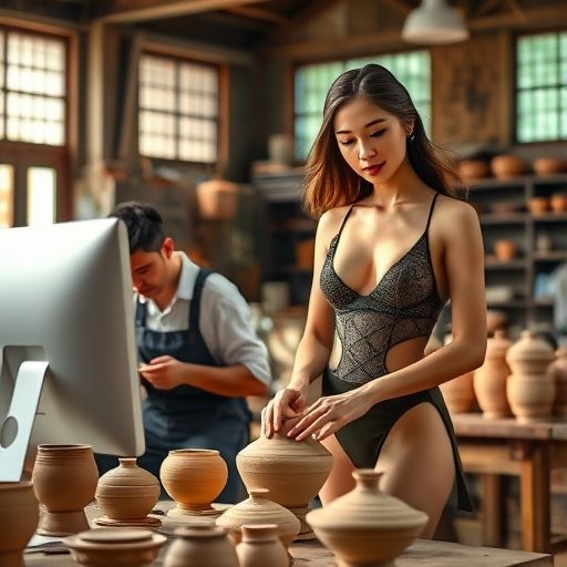 陶瓷艺人与广佛典蒲网