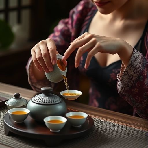 喝茶妹子冲泡功夫茶