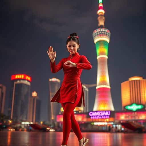 广州塔与佛山功夫