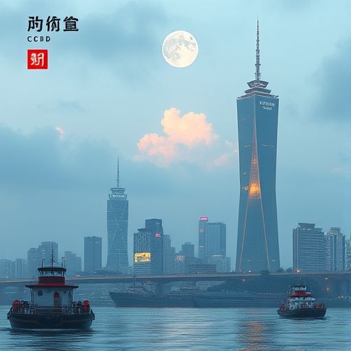 广州天河中央商务区白天景象