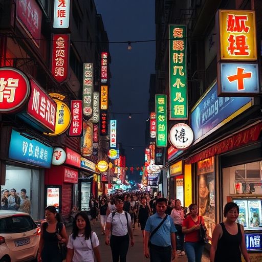 广州夜生活街头