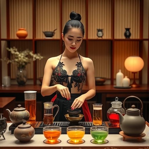 茶艺师冲泡茶叶