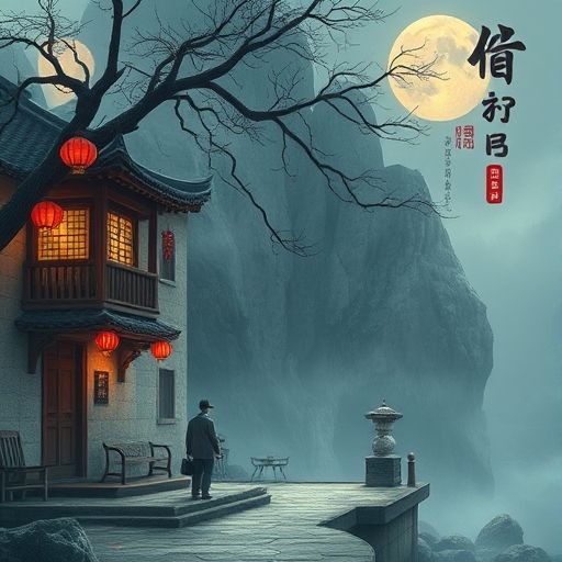 茶室外的自然景色