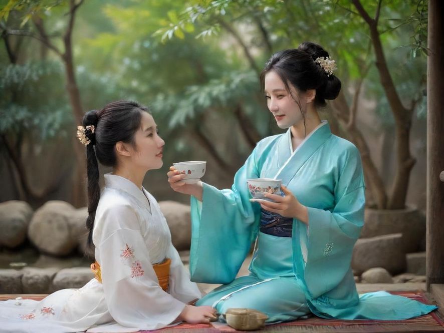 广州一家隐藏在巷子深处的私密茶社，弥漫着淡淡的香气，灯光柔和，仿佛能洗去一天的疲惫。