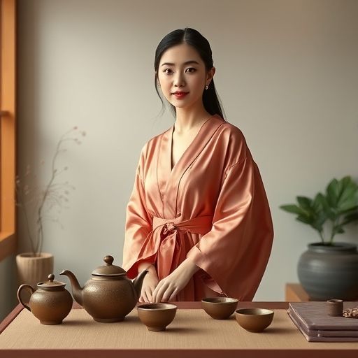 广州茶艺会所的精致茶桌布置
