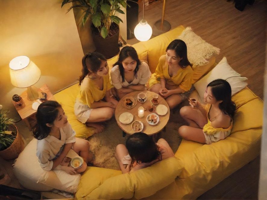 论坛网友聚会场景