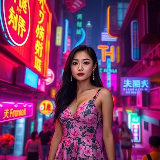 上海夜场俯拍霓虹风格
