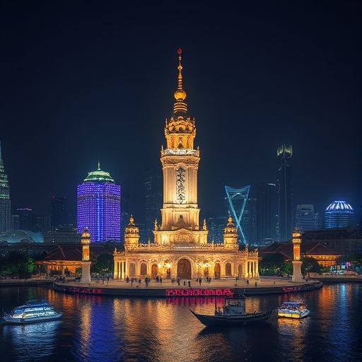 上海夜晚的街景