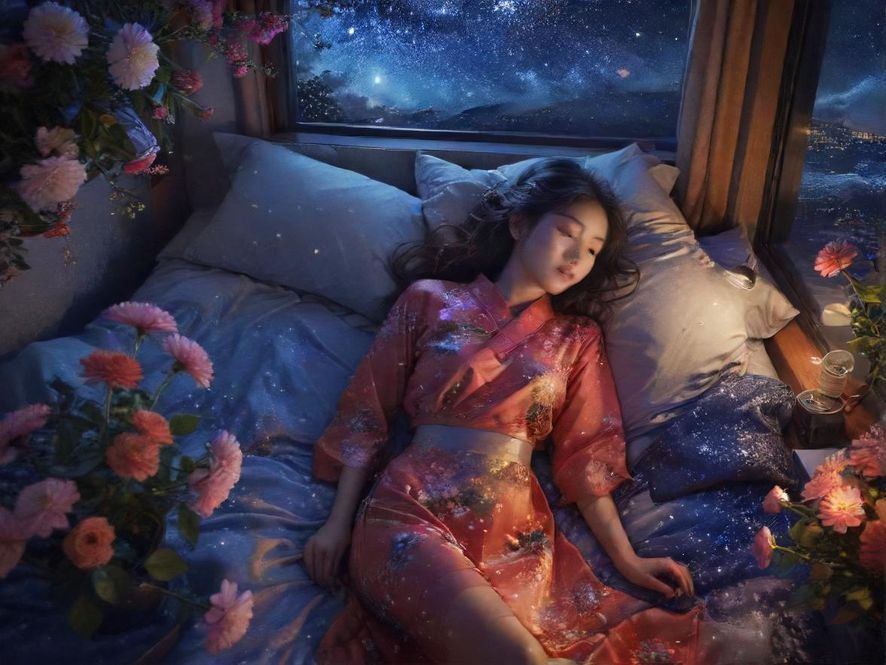一片由各种娱乐元素组成的梦幻花园，在璀璨星空下闪耀，象征着无限的娱乐可能性。