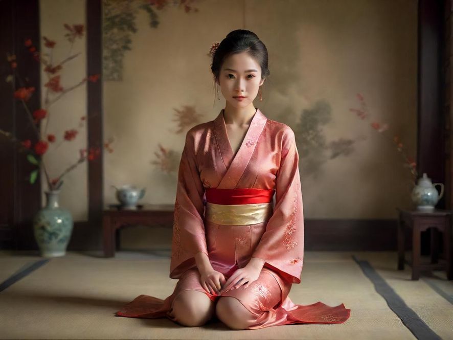 优雅的茶道表演细节