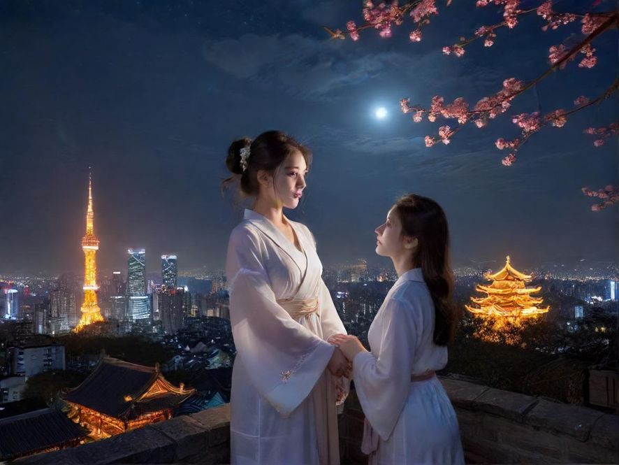 广州夜晚的休闲会所外景