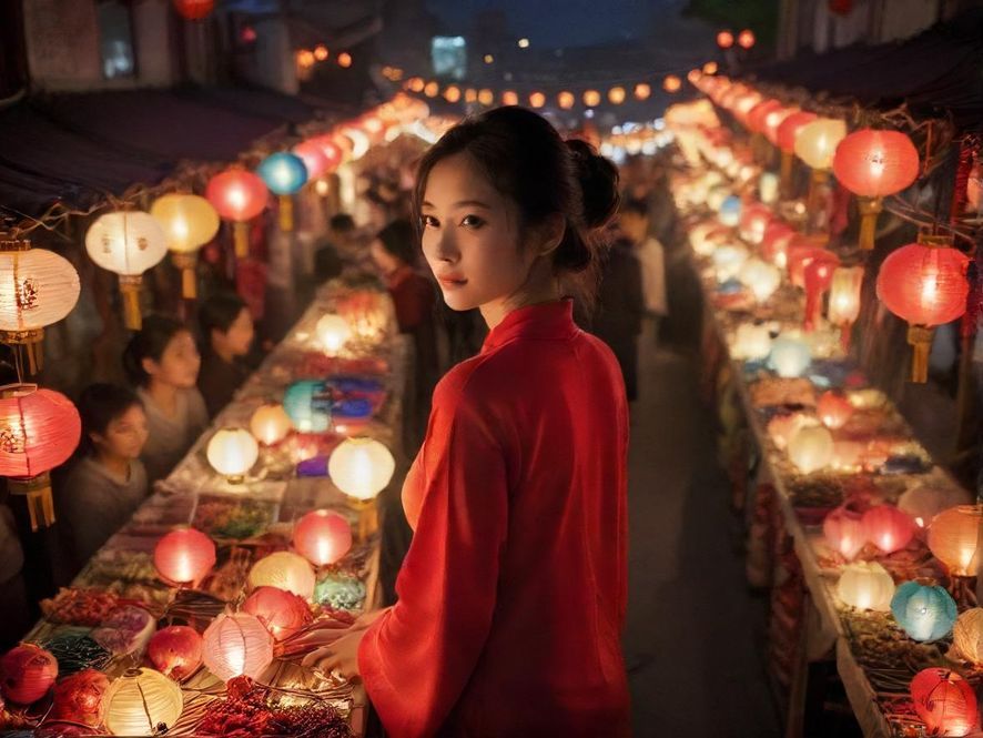 常平夜市街景