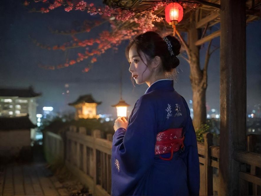 繁华都市夜景，霓虹闪烁