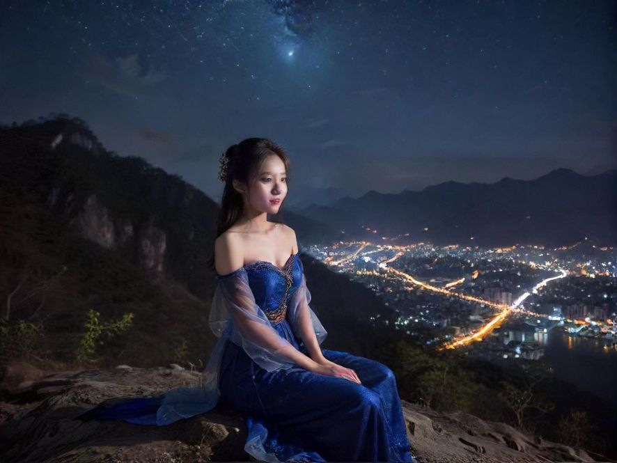 佛山夜生活街头一角