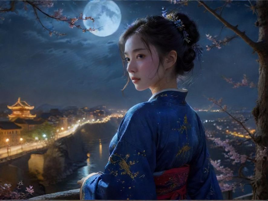 深圳璀璨夜景下的霓虹灯光