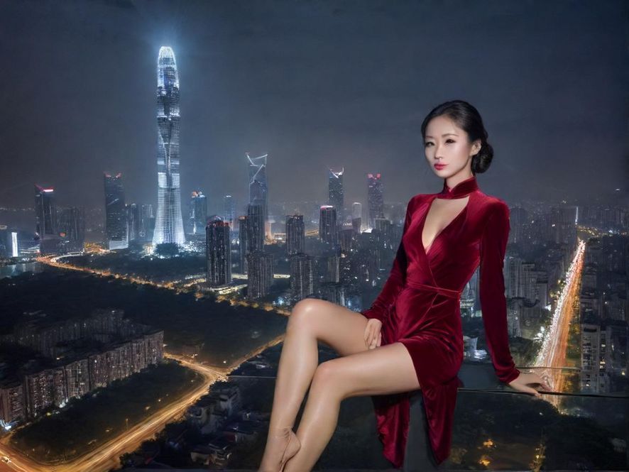 广州公寓QM夜景都市氛围