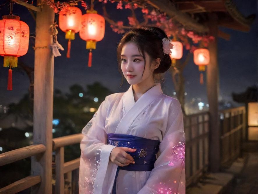 夜晚城市小巷里的隐秘会所入口