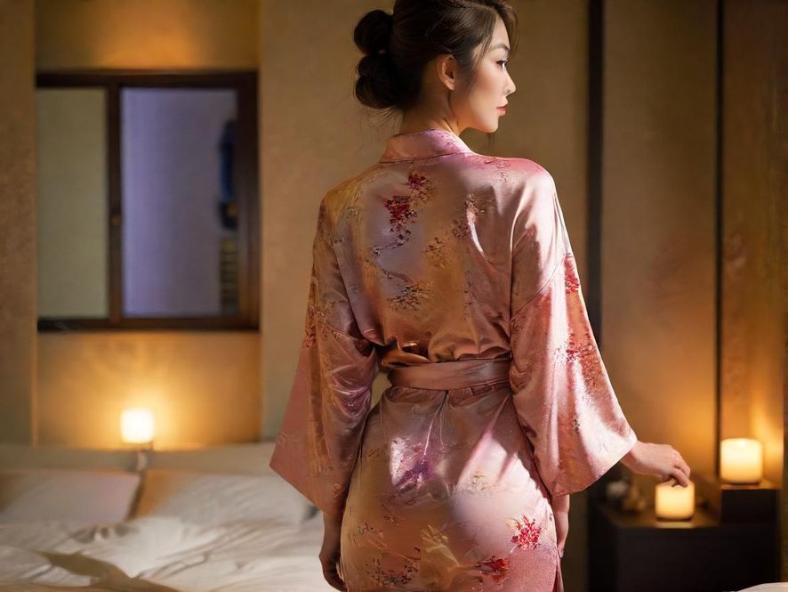 一位女性在雅致的包厢中享受休闲时光，背影温馨而放松。