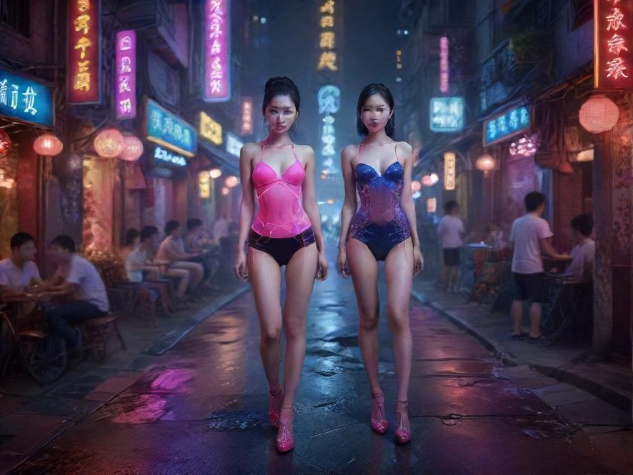广州璀璨夜色下的休闲娱乐场所