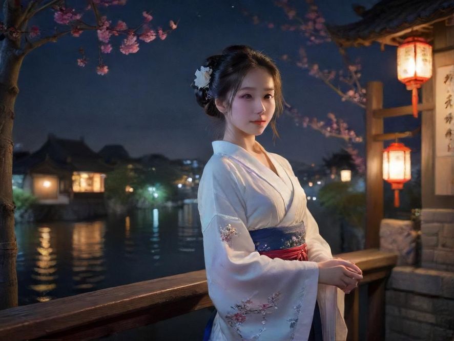 广州或深圳繁华的都市夜景