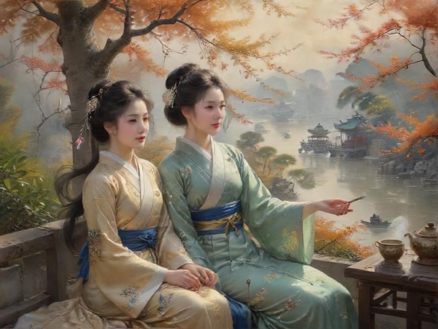 广州茶社茶艺师表演场景