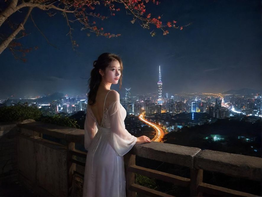 夜场娱乐会所夜景外观展示