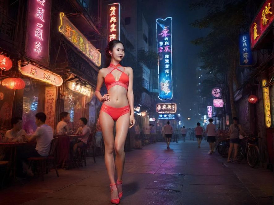 广州夜场会所夜景外观展示