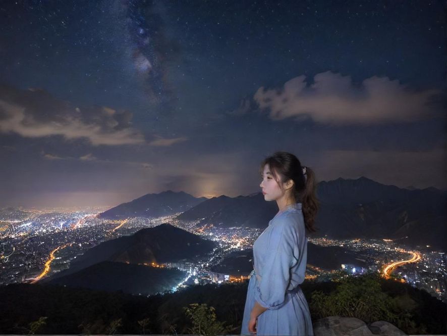 佛山夜空航拍 夜色迷人 城市灯火辉煌