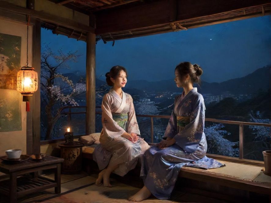 广州阡陌喝茶的奢华私密茶室，一位妩媚女子在柔和光线中优雅地准备茶点