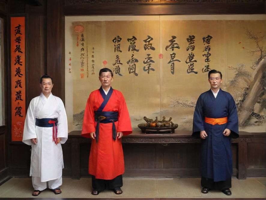 几位年轻人在广州的老街区里,一边拍照一边开心地交流,街边有独特的岭南建筑和充满生活气息的小店