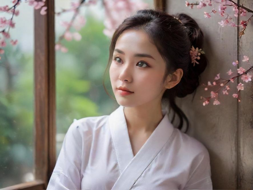 一位气质优雅的都市女性在阳光明媚的咖啡馆里,带着愉悦的笑容,轻松地操作着笔记本电脑,享受着自由的兼职时光。