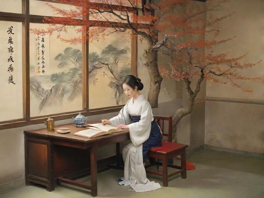 一间充满东方韵味的私密茶室,柔和的灯光洒落在古朴的木质家具上,营造出宁静雅致的氛围。