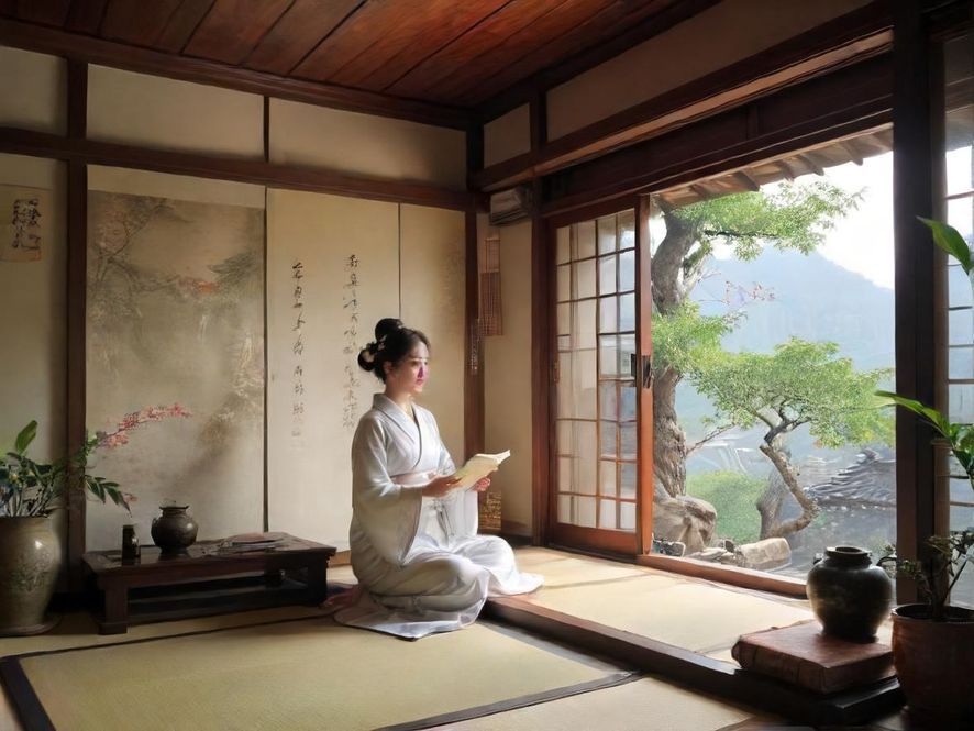 幽静茶室一角,享受私密时光