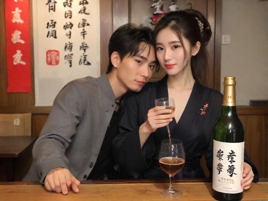 一群时尚男女在充满活力的酒吧里享受休闲时光